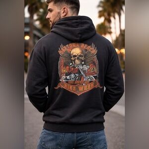 🔥 Daytona Beach Bike Week 2024 Black Hoodie – 83rd Anniversary – 2XL 🔥